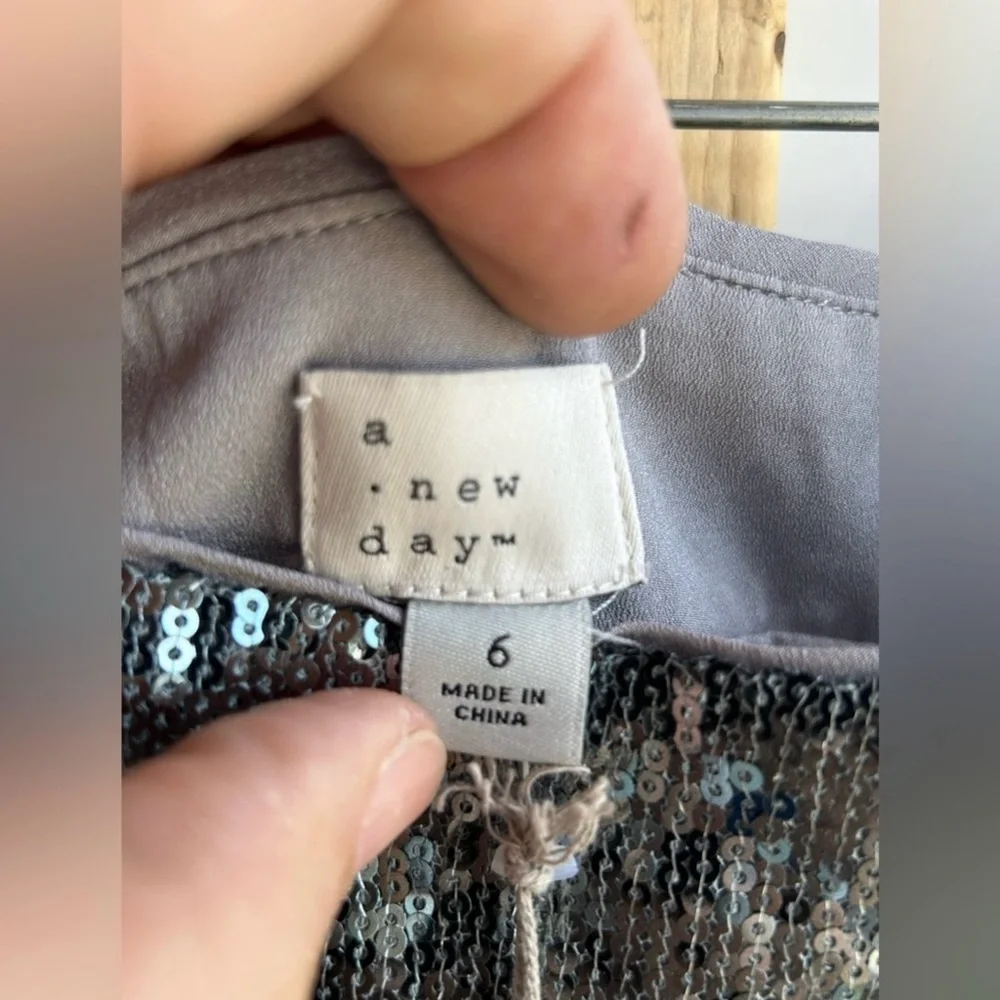 A New Day | Wide leg sequin pants NWT | women’s size 6 - Picture 4 of 6